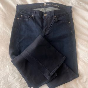 Dark wash 7 for all mankind straight leg jeans - size 30